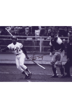 Willie Mays 8x10 Photo Signed Autograph COA HOF Giants Watching Homerun Mets