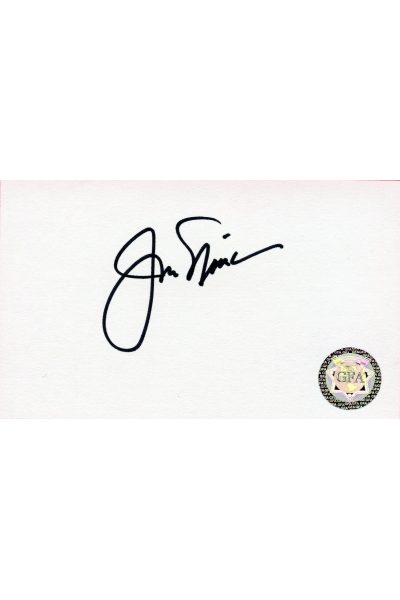 Jack Nicklaus Signed Index Card Autographed